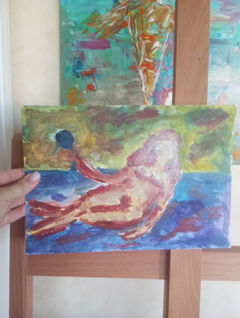 Original Expressionism Women Painting by Natalya Mougenot