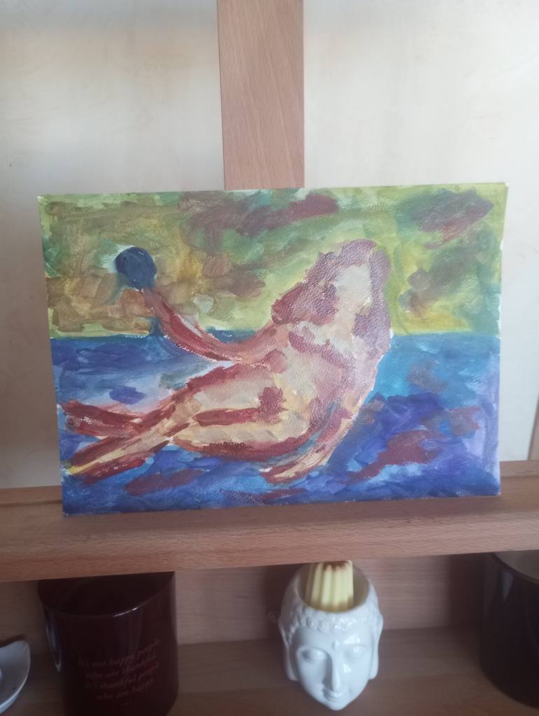 Original Expressionism Women Painting by Natalya Mougenot