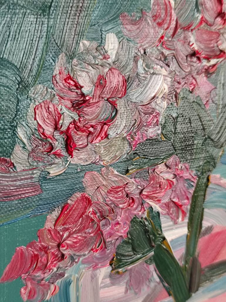 Original Expressionism Floral Painting by Natalya Mougenot