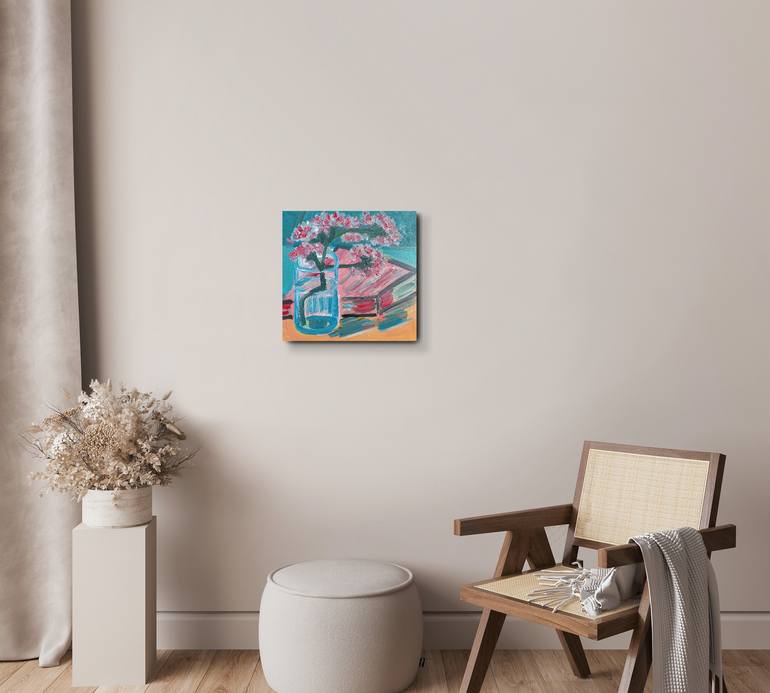 Original Expressionism Floral Painting by Natalya Mougenot