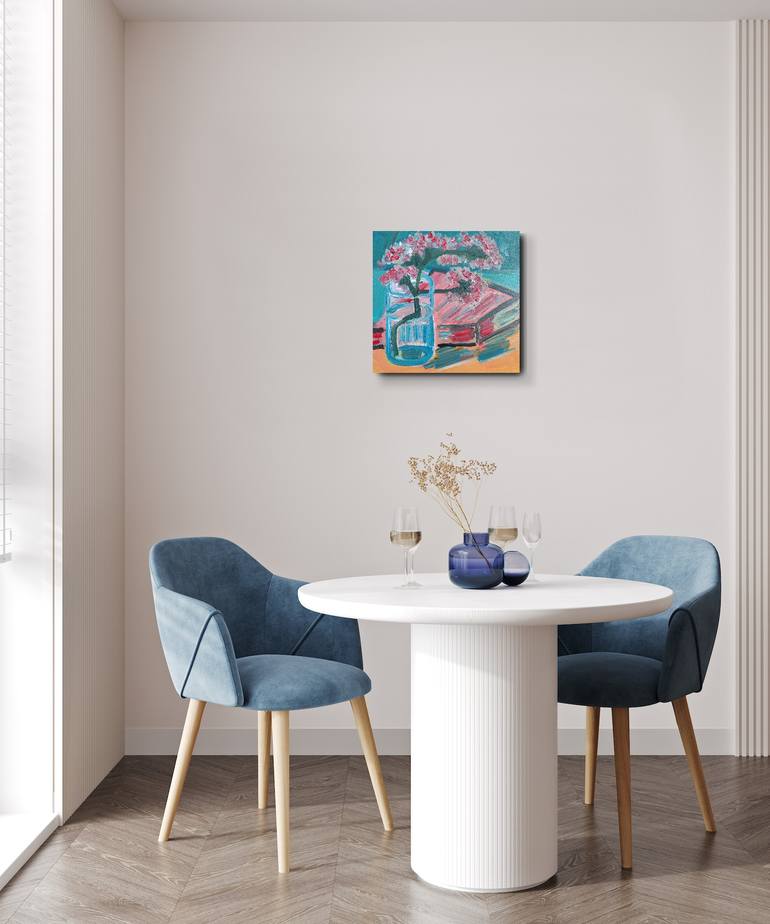 Original Expressionism Floral Painting by Natalya Mougenot