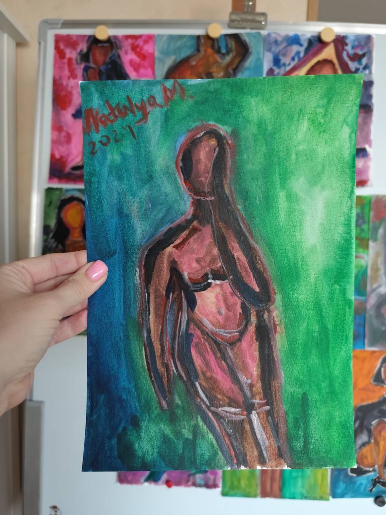 Original Contemporary Women Painting by Natalya Mougenot