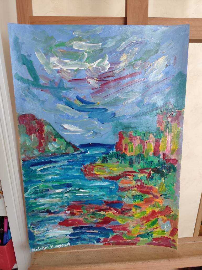 Original Abstract Expressionism Nature Painting by Natalya Mougenot
