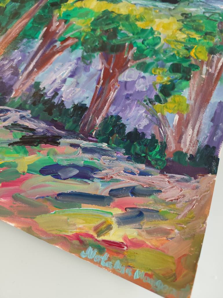 Original Abstract Expressionism Nature Painting by Natalya Mougenot
