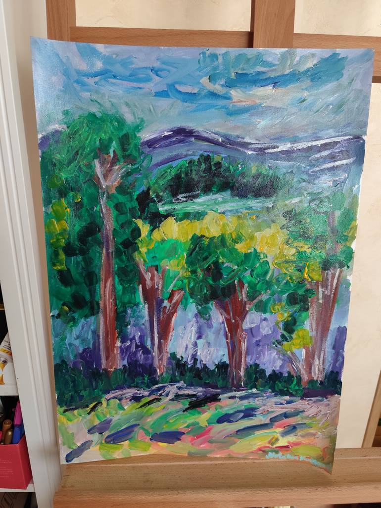 Original Abstract Expressionism Nature Painting by Natalya Mougenot
