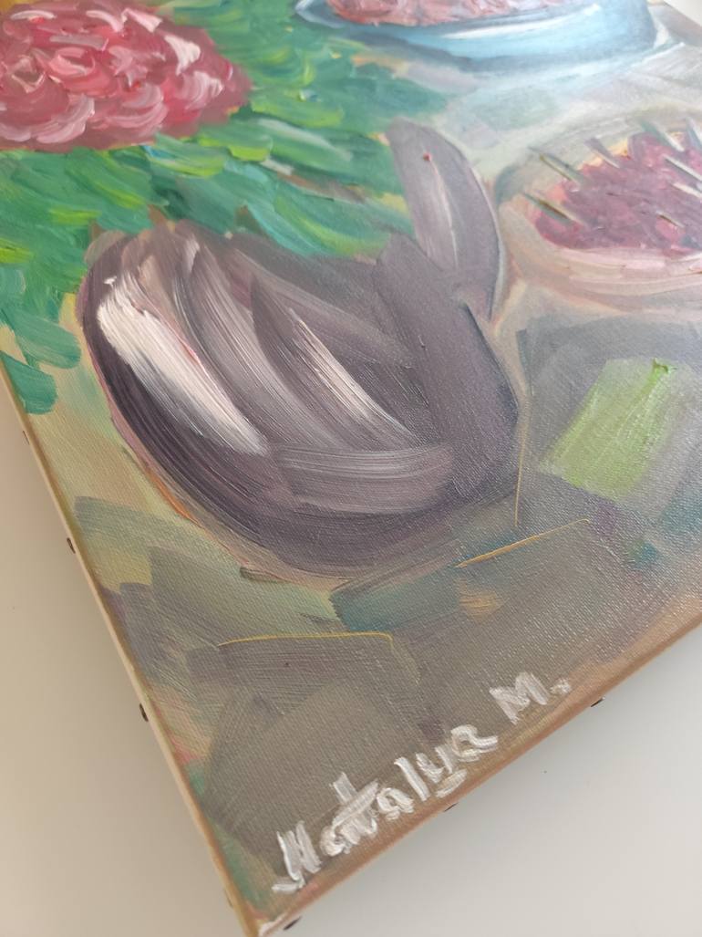Original Abstract Expressionism Still Life Painting by Natalya Mougenot
