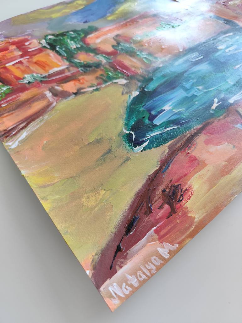 Original Abstract Expressionism Landscape Painting by Natalya Mougenot