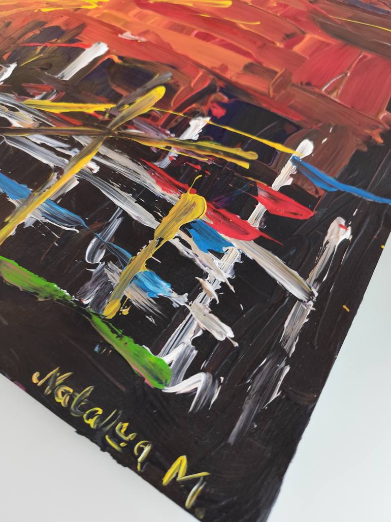 Original Abstract Expressionism Abstract Painting by Natalya Mougenot