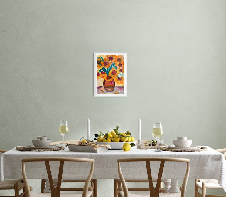 Original Abstract Expressionism Floral Painting by Natalya Mougenot