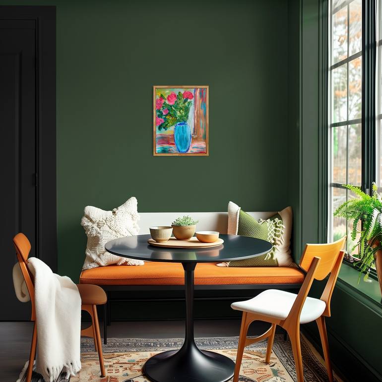 Original Abstract Expressionism Floral Painting by Natalya Mougenot