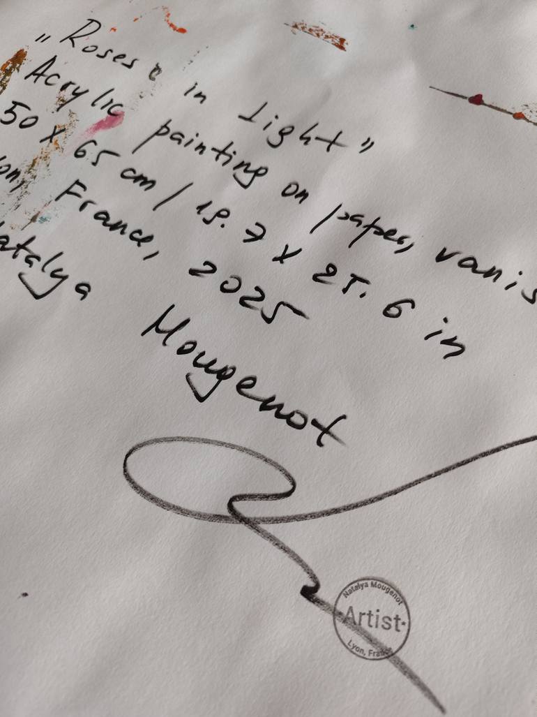 Original Abstract Expressionism Floral Painting by Natalya Mougenot