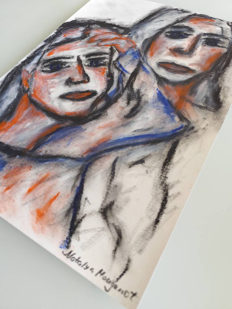 Original Abstract Expressionism Women Painting by Natalya Mougenot