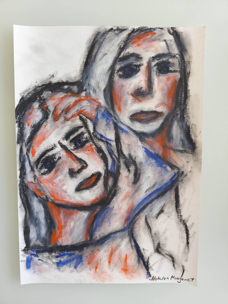 Original Abstract Expressionism Women Painting by Natalya Mougenot