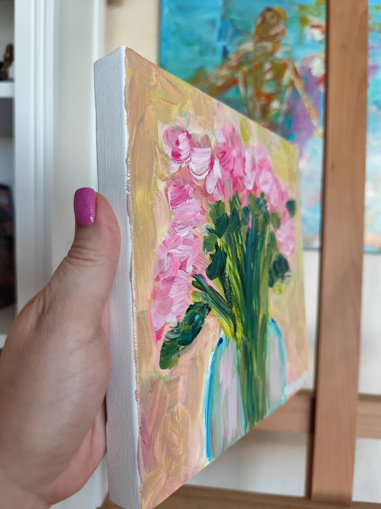 Original Abstract Expressionism Floral Painting by Natalya Mougenot