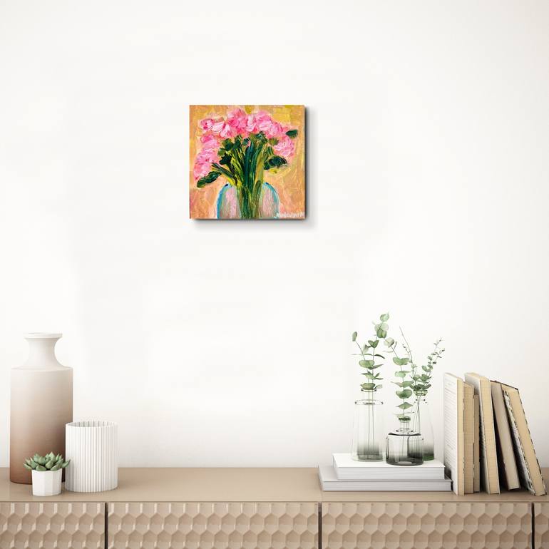 Original Abstract Expressionism Floral Painting by Natalya Mougenot