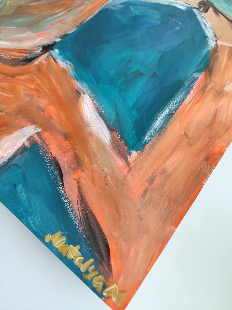 Original Abstract Expressionism Love Painting by Natalya Mougenot