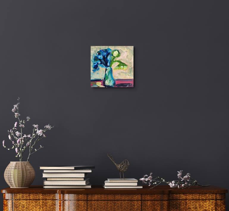 Original Abstract Expressionism Floral Painting by Natalya Mougenot
