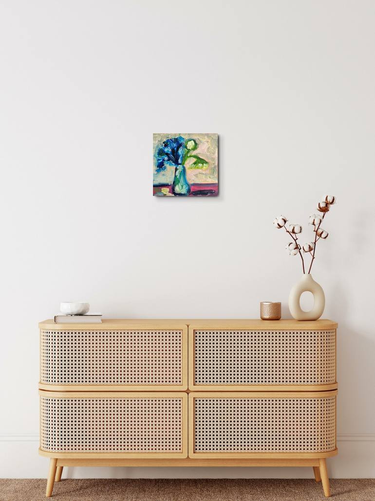 Original Abstract Expressionism Floral Painting by Natalya Mougenot