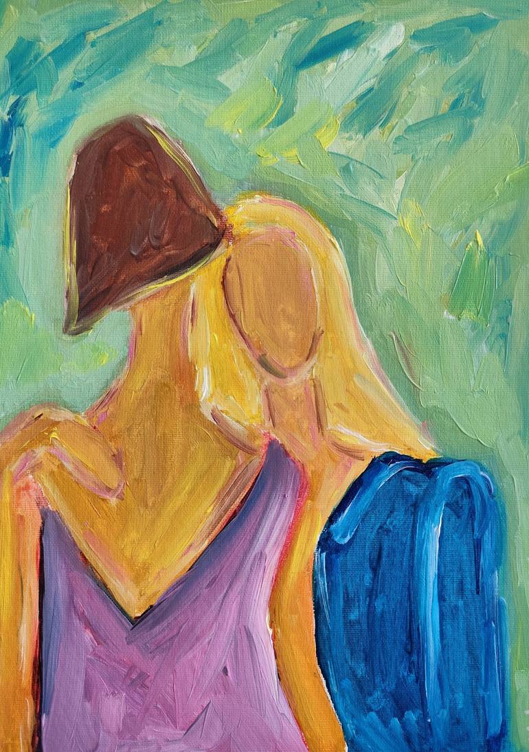 Original Abstract Expressionism Women Paintings by Natalya Mougenot