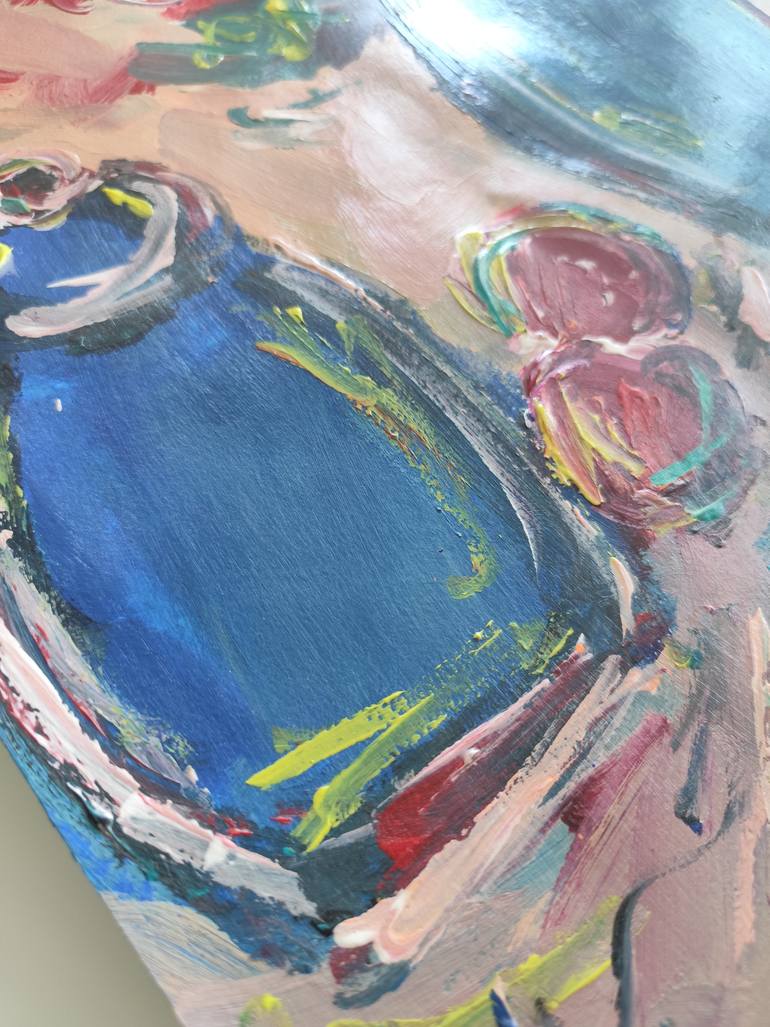 Original Abstract Expressionism Still Life Painting by Natalya Mougenot