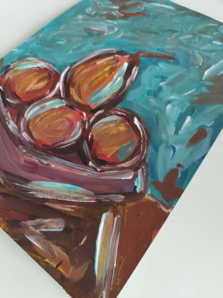 Original Abstract Expressionism Still Life Painting by Natalya Mougenot