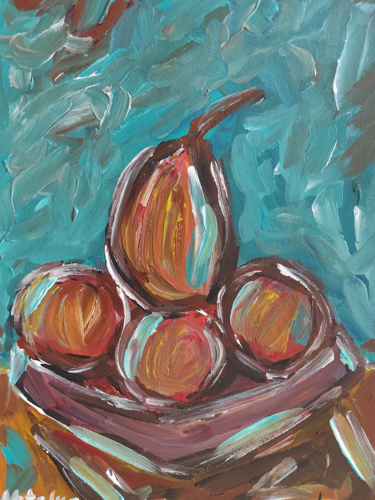 Original Abstract Expressionism Still Life Painting by Natalya Mougenot