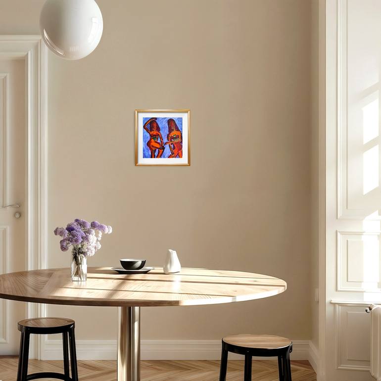 Original Abstract Expressionism Women Painting by Natalya Mougenot