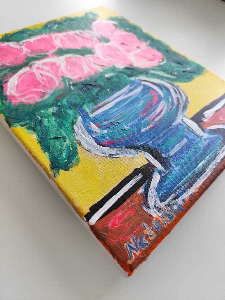 Original Abstract Expressionism Still Life Painting by Natalya Mougenot