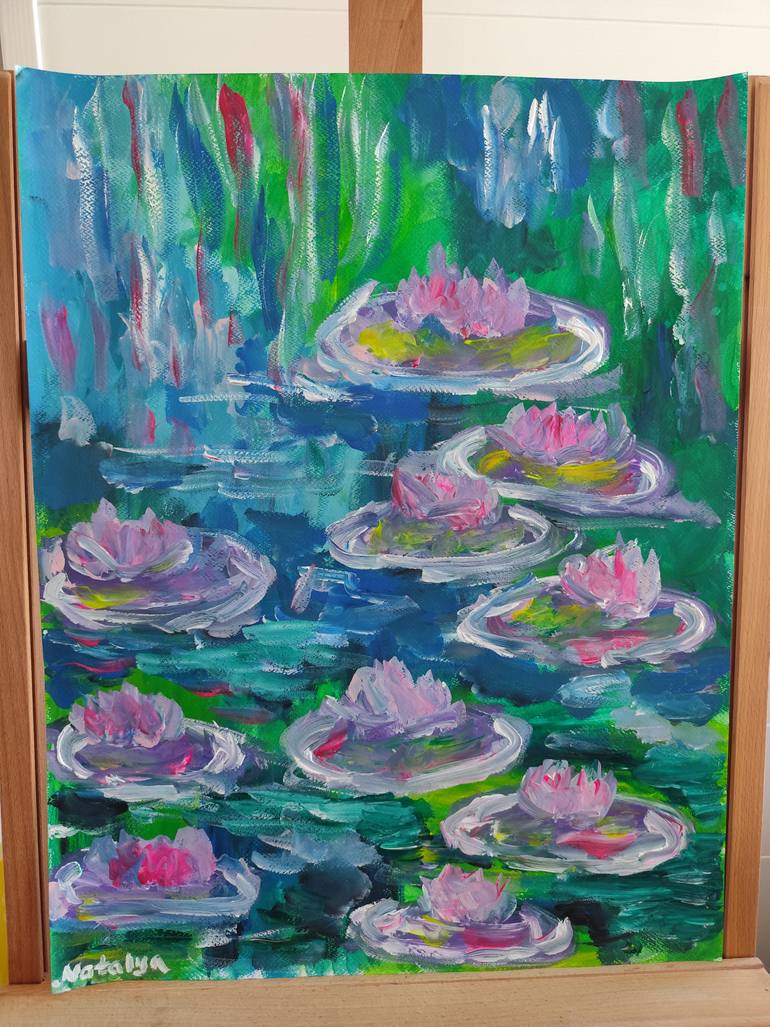Original Abstract Expressionism Nature Painting by Natalya Mougenot