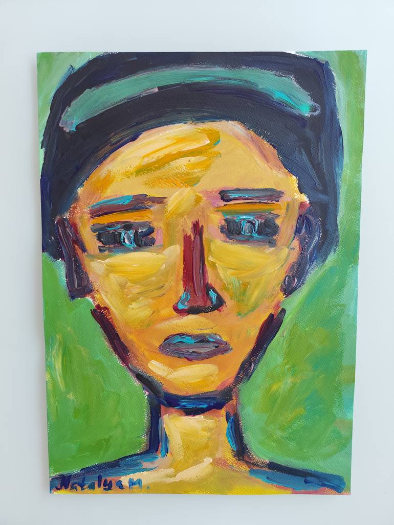 Original Abstract Expressionism Women Painting by Natalya Mougenot