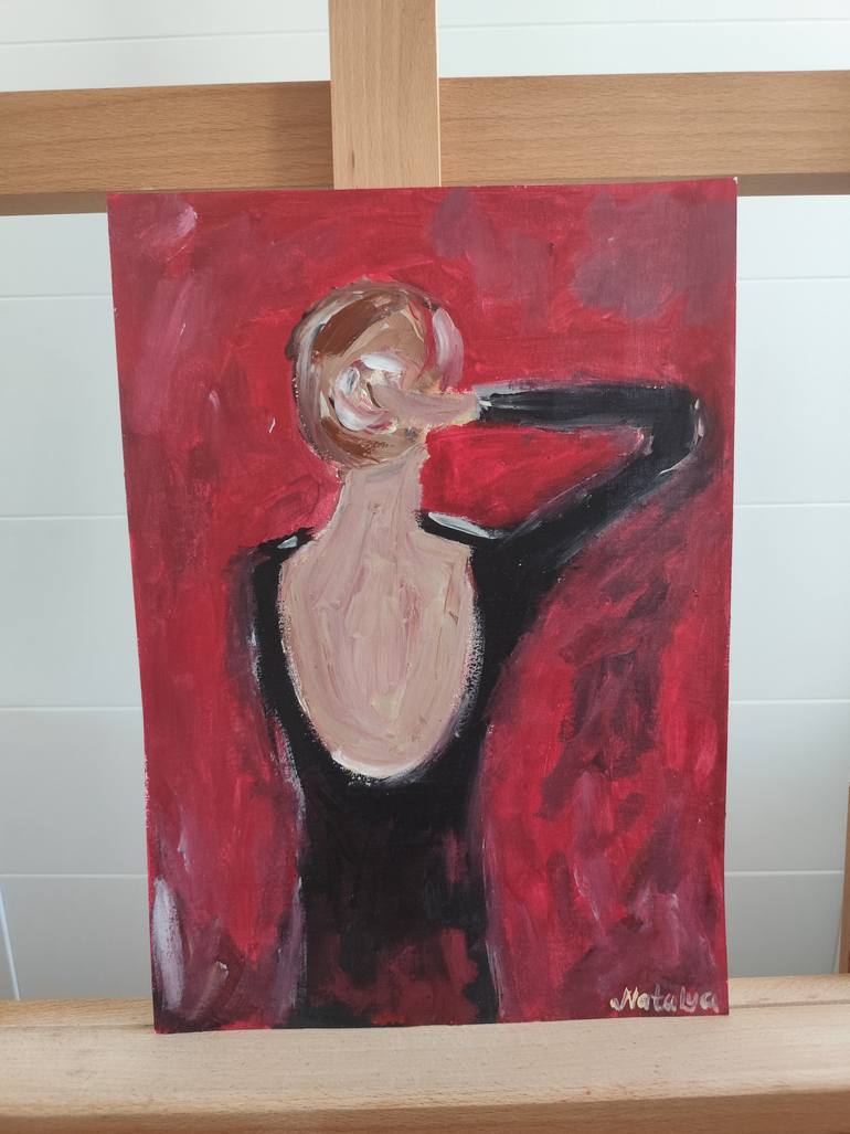 Original Abstract Expressionism Women Painting by Natalya Mougenot