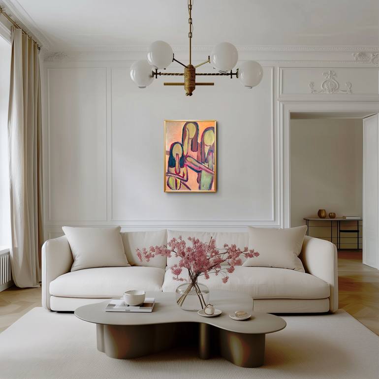 Original Abstract Expressionism Women Painting by Natalya Mougenot