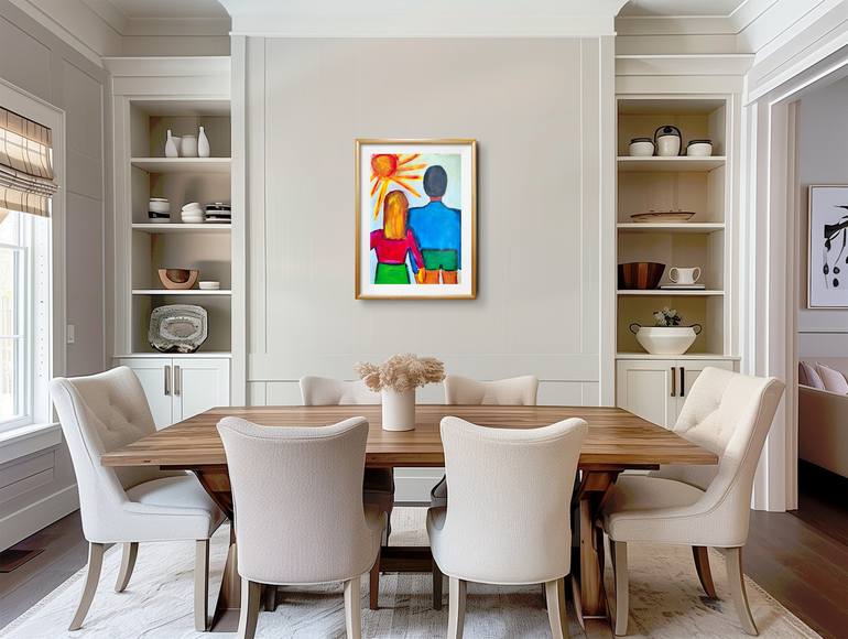 Original Abstract Expressionism Love Painting by Natalya Mougenot