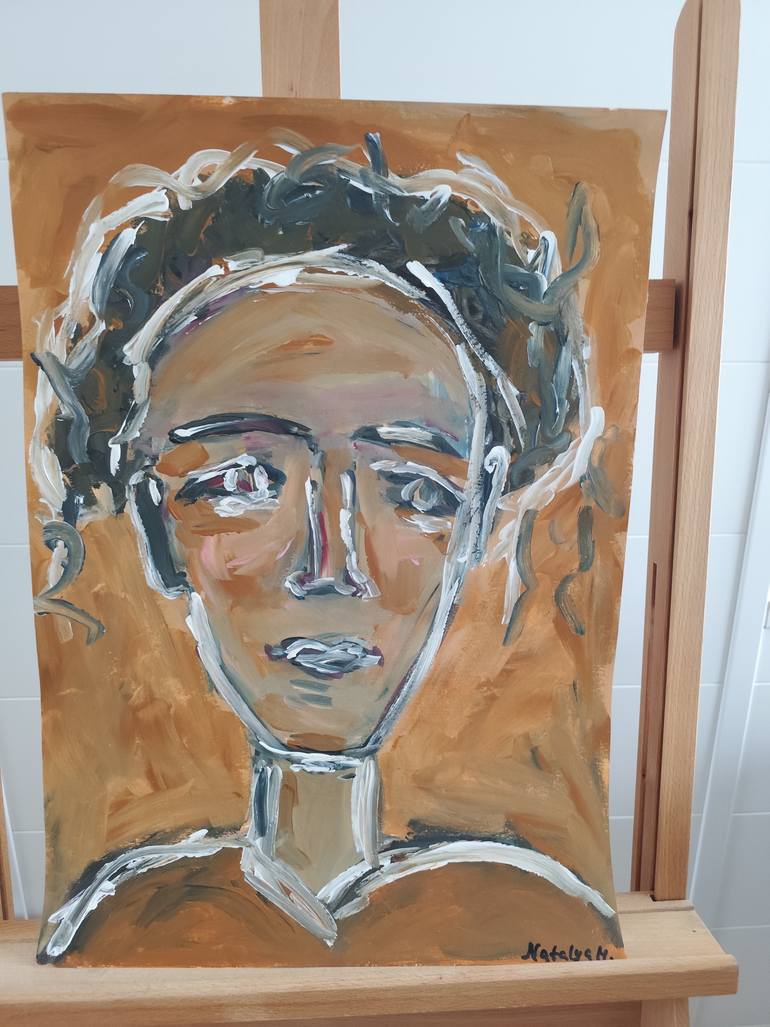 Original Abstract Expressionism Women Painting by Natalya Mougenot