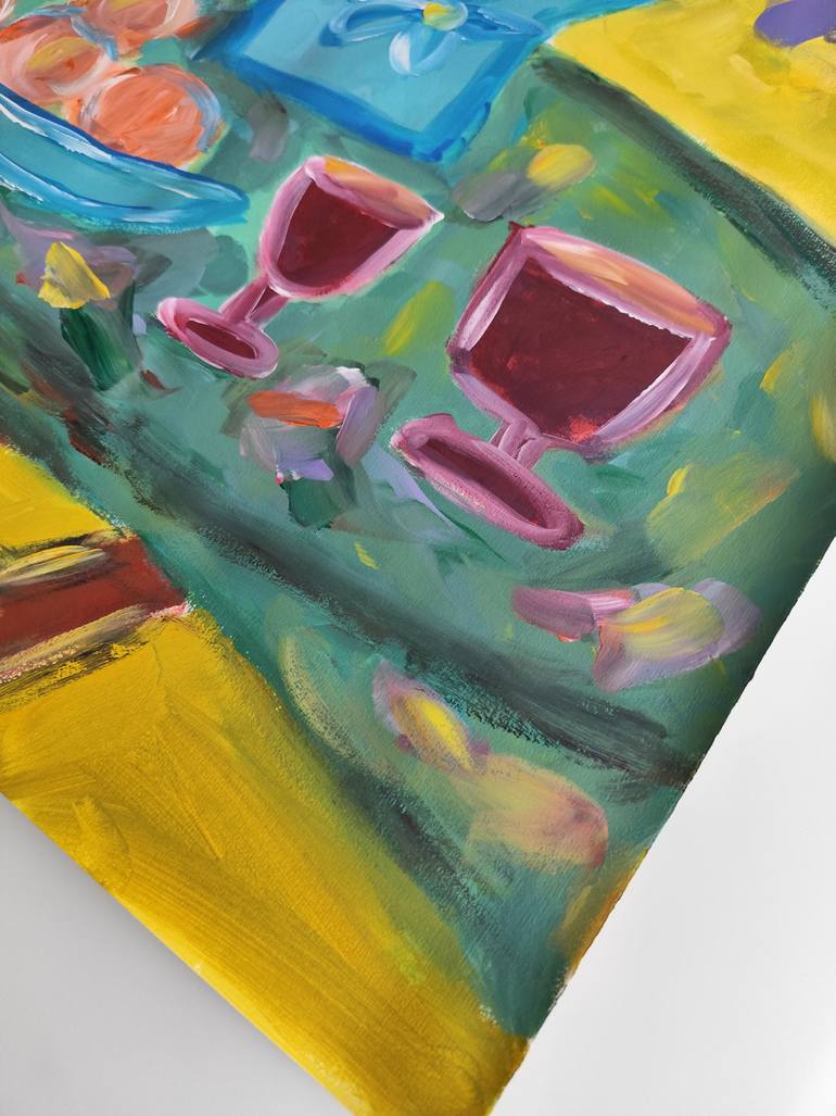 Original Abstract Expressionism Still Life Painting by Natalya Mougenot