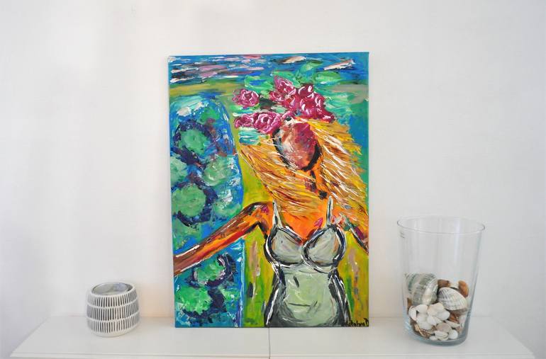 Original Abstract Expressionism Women Painting by Natalya Mougenot