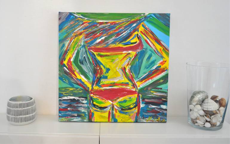 Original Abstract Expressionism Women Painting by Natalya Mougenot