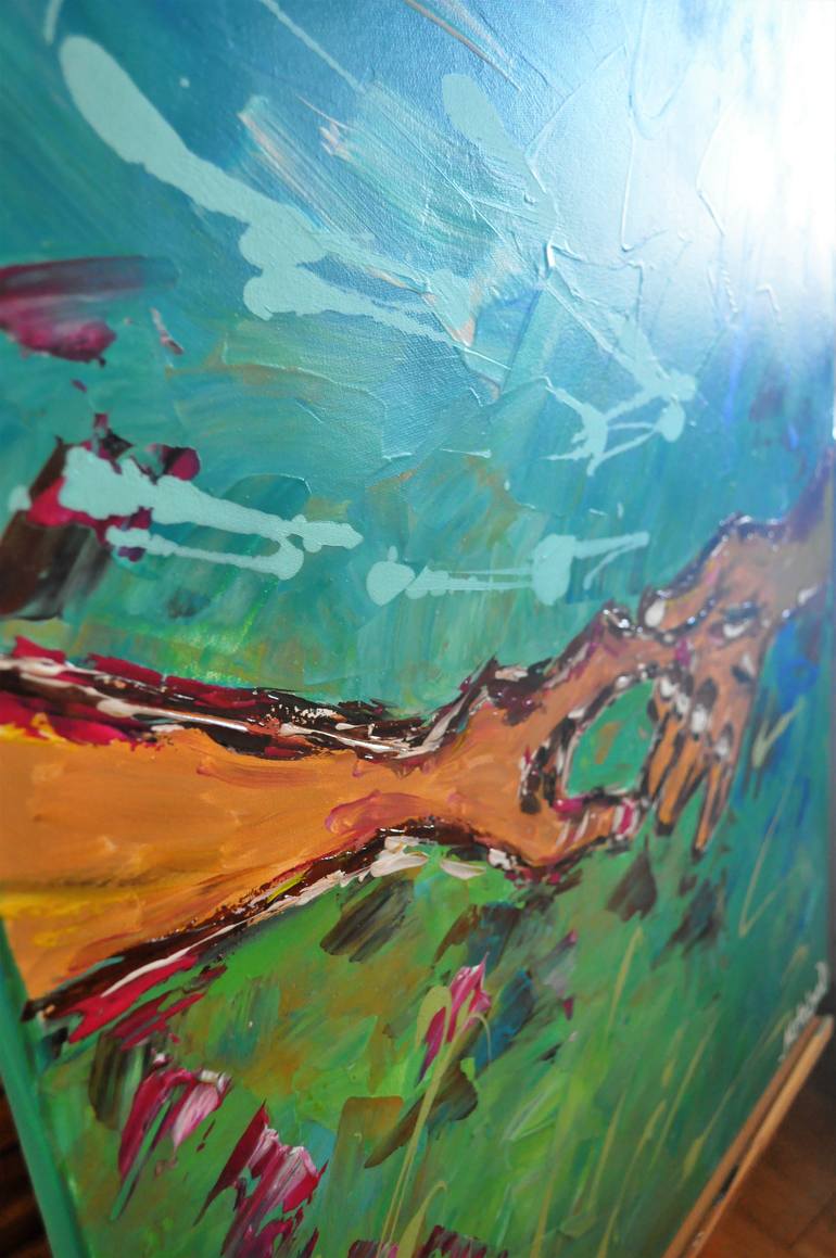 Original Abstract Expressionism Love Painting by Natalya Mougenot