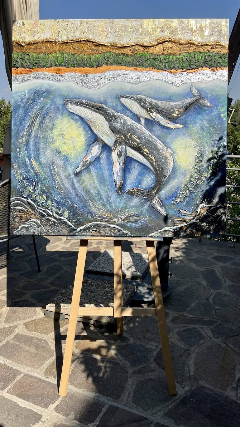 Original Abstract Animal Painting by Yuliia Kiselova