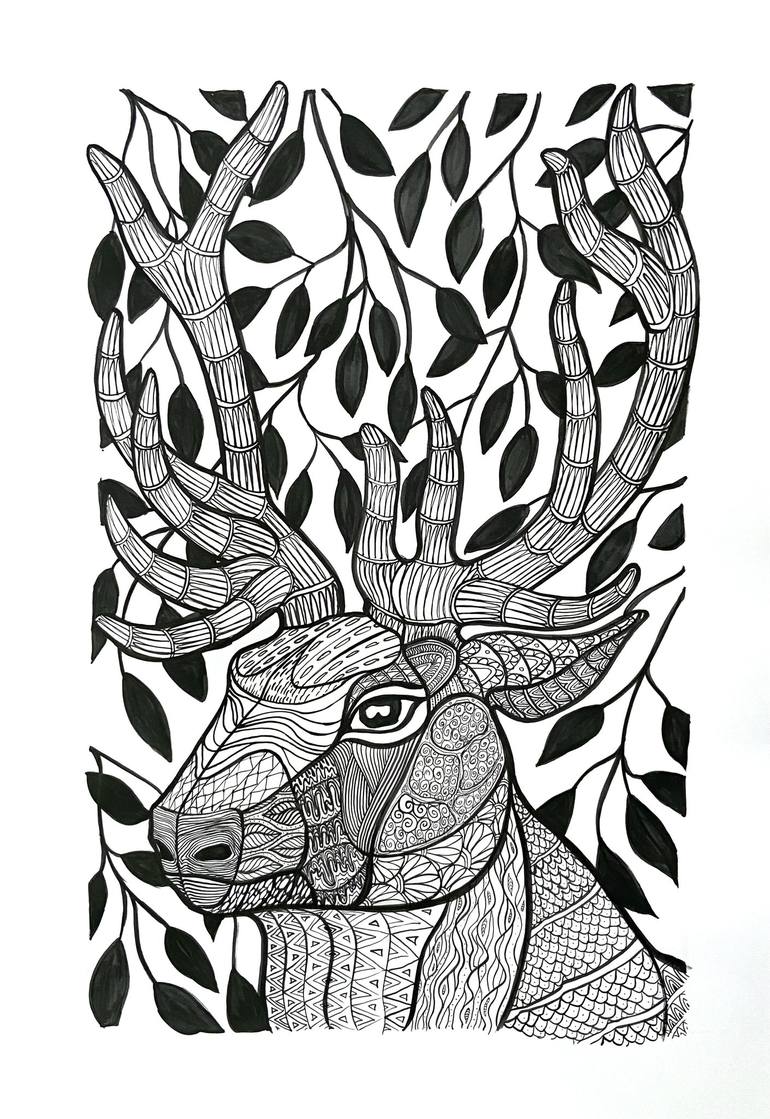 Original Illustration Animal Drawing by Sofiya Rudentsova