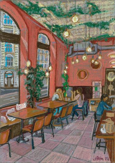 Print of Interiors Paintings by Asia Lipovetckaia