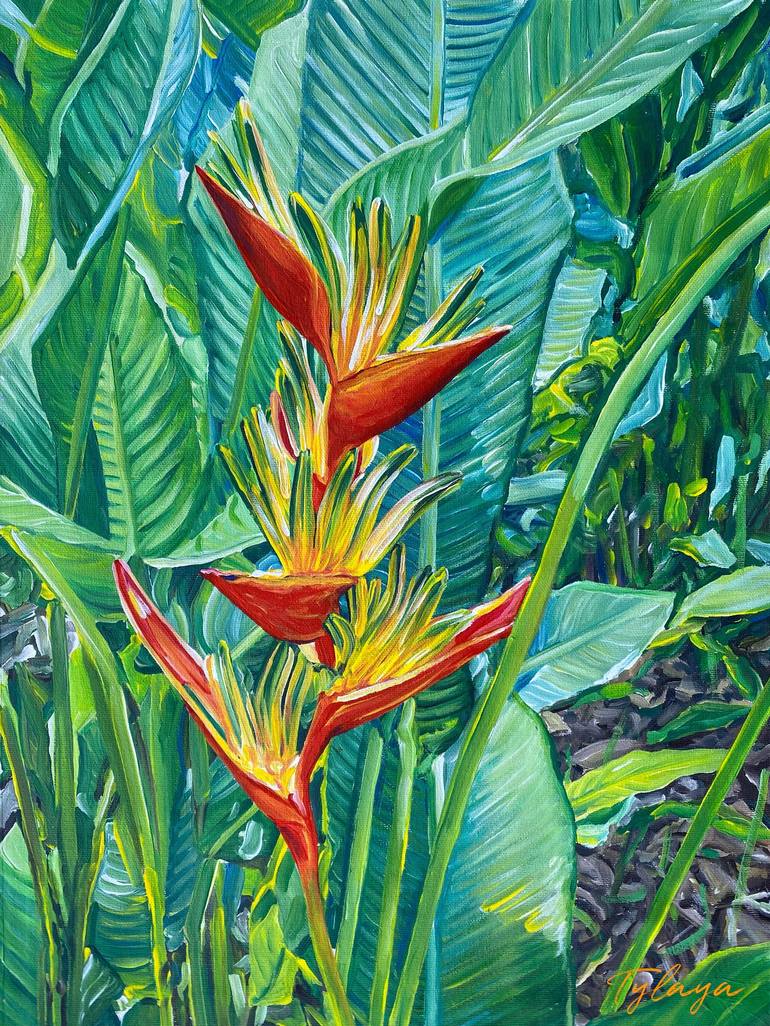 heliconia painting