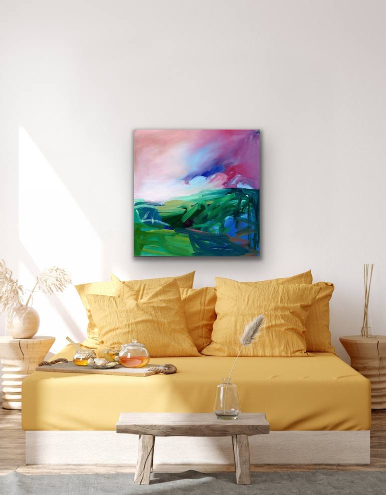 Original Abstract Expressionism Landscape Painting by Shannon Evans