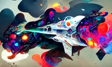 Print of Abstract Outer Space Paintings by Bruno Grossi