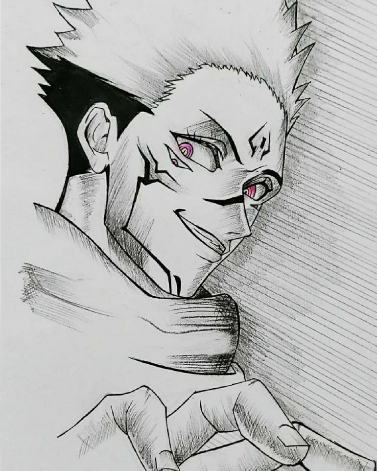 Sukuna..#Jujutsu kaisen Drawing by INC Artz | Saatchi Art