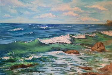 Print of Fine Art Seascape Paintings by Anastasiia Koziulina