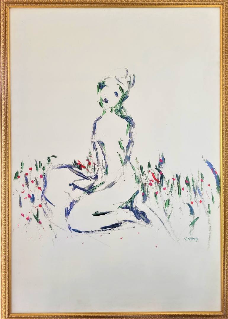 Original Expressionism Portrait Painting by Natalia Juarez