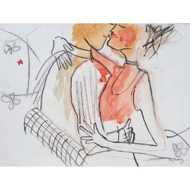 Print of Figurative Love Drawings by Natalia Juarez