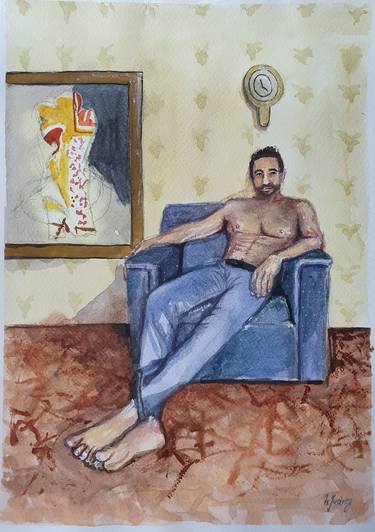 Print of Men Paintings by Natalia Juarez