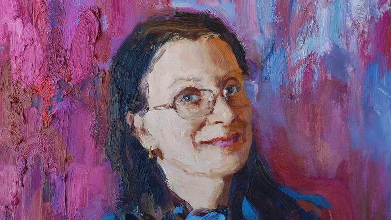 Original Impressionism Portrait Painting by Sergey Gusev